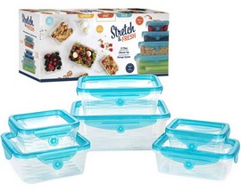 As Seen On TV® Stretch & Fresh™ 12-piece Storage System with Silicone Lids