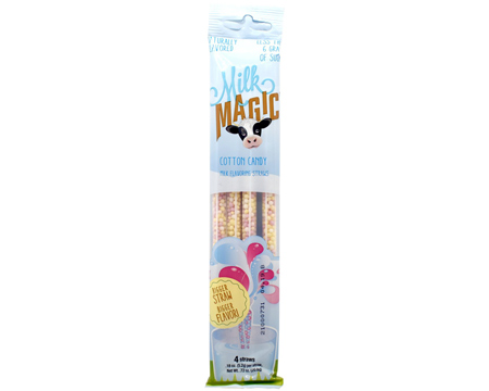 Milk Magic® 4-pack Milk Flavoring Straws - Cotton Candy