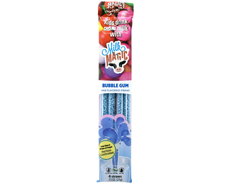 Milk Magic® 4-pack Milk Flavoring Straws - Bubble Gum