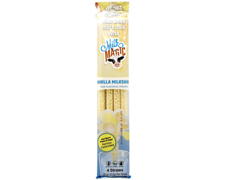 Milk Magic® 4-pack Milk Flavoring Straws - Vanilla Milkshake