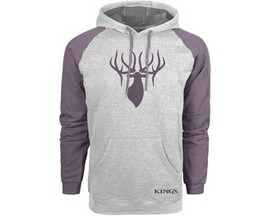 King's Camo® Women's Triblend Logo Hoodie - Athletic Gray & Purple