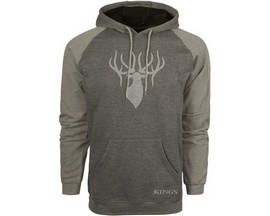 King's Camo® Men's Triblend Logo Hoodie - Coffee & Natural Gray