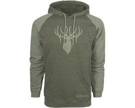 King's Camo® Men's Triblend Logo Hoodie - Green & Olive