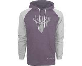 King's Camo® Women's Triblend Logo Hoodie - Purple & Athletic Gray