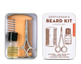 Kikkerland® Travel Size Beard Kit  Tin