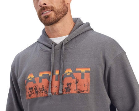 Ariat® Men's Desert Roam Sweatshirt in Charcoal Heather