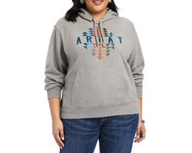 Ariat® Women's REAL Beartooth Hoodie in Heather Grey