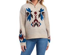Ariat® Women's Fire Canyon Sweater in Oatmeal Heather