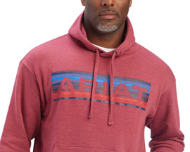 Ariat® Men's Serape Logo Sweatshirt in Rubia Red Heather