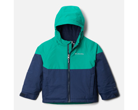 Columbia® Boys' Toddler Alpine Action II Jacket in Collegiate Navy Heather/Emerald Green