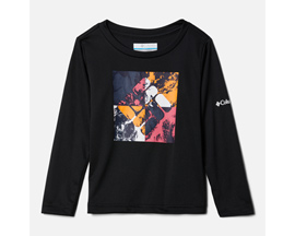 Columbia® Girls Toddler Mirror Rock Long Sleeve Graphic T-Shirt in Black