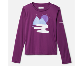 Columbia® Girls Toddler Mirror Rock Long Sleeve Graphic T-Shirt in Plum Snowy Angel
