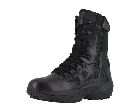 Reebok® Men's 8-inch Rapid Response RB Stealth Boots with Side Zipper in Black