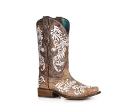 Women's Square Toe Western Boots in Brown Corral Boots®