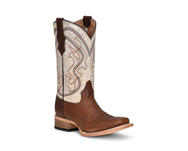 Youth Brown & Aqua Embroidery Square Toe Western Boots Corral Boots®