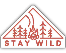 Stickers Northwest® Stay Wild Triangle Sticker on White Background