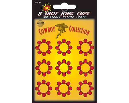 Parris Toys® Cowboy Collection 8-shot Single Action Ring Caps - 72 rounds