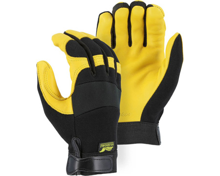 Yellowstone® Golden Eagle Deerskin Palm Mechanics Gloves with Heatlock