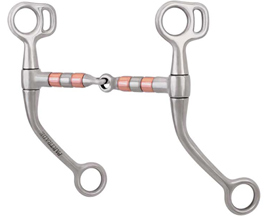 MetaLab® 5 in. Stainless Steel Tom Thumb Snaffle Bit with Copper Rollers - Short Shank
