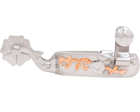 MetaLab® Josiane Gauthier Youth Stainless Steel Spur with Copper and Rhinestone Trim