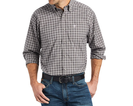Ariat® Men's Pro Series Willey Stretch Classic Fit Shirt in Black