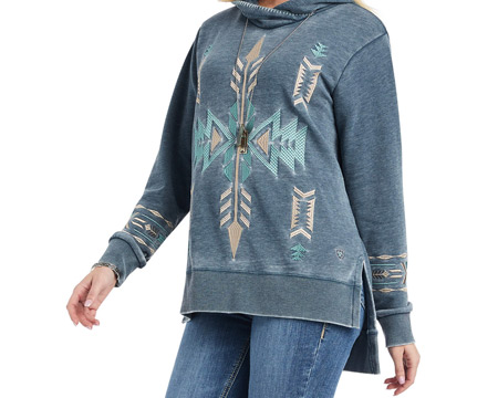 Ariat® Women's Aloe Vera Hoodie in Midnight Navy