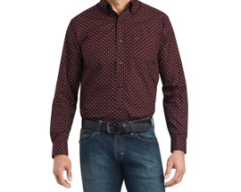 Ariat® Men's Wesson Fitted Shirt in Rio Red