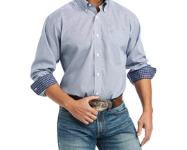 Ariat® Men's Wrinkle-Free Isaac Fitted Shirt in White