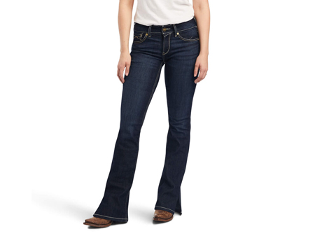 Ariat® Women's R.E.A.L. Perfect Rise Arrow Danna Boot Cut Jeans - Nashville Wash