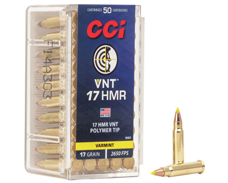 CCI® 17 HMR VNT Polymer Tip 17-grain Hunting Ammo - 50 rounds