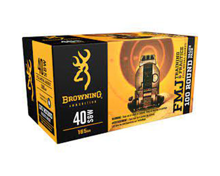 Browning® 40 S&W Target & Practice FMJ 165-grain Target Ammo Value Pack - 100 rounds