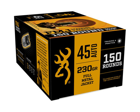 Browning® 45 Auto Target & Practice FMJ 230-grain Target Ammo Value Pack - 150 rounds