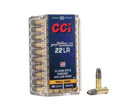 CCI® .22 LR 45gr Subsonic Hollow Point Rimfire Rifle Ammo