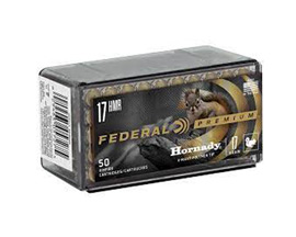 Federal® 17 HMR Hornady® V-Max Polymer Tip 17-grain Premium Hunting Ammo - 50 rounds