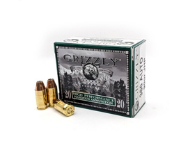 Grizzly® 380 Auto High Performance Jacketed HP 90-grain Defense Ammo - 20 rounds