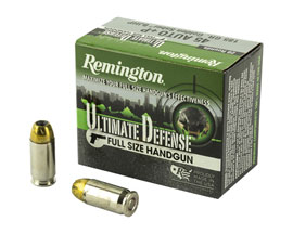 Remington® 45 Auto Ultimate Defense Brass Jacket HP 185-grain Defense Ammo - 20 rounds