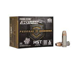 Federal® 30 Super Carry Personal Defense HST Jacketed HP 100-grain Defense Ammo - 20 rounds