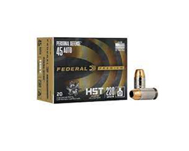 Federal® 45 Auto Personal Defense HST Jacketed HP 230-grain Premium Defense Ammo - 20 rounds
