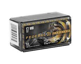 Federal® 17 HMR Speer® TNT HP 17-grain Premium Hunting Ammo - 50 rounds