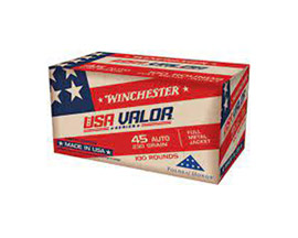 Winchester® 45 Auto USA Valor FMJ 230-grain Target Ammo - 100 rounds