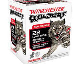 Winchester® 22LR Wildcat Copper Plated Dynapoint 40-grain Hunting Ammo - 500 rounds
