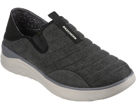 Skechers® Men's Relaxed Fit Glassell™ Milroy Slip-On Shoe - Black/Charcoal