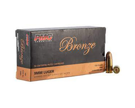 PMC® 9mm Luger Bronze FMJ 124-grain Target Ammo - 50 rounds