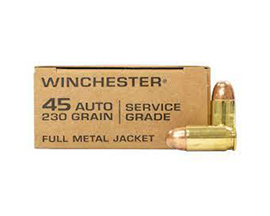 Winchester® 45 Auto Service Grade FMJ 115-grain Target Ammo - 50 rounds