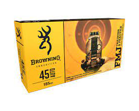 Browning® 45 Auto Target & Practice FMJ 185-grain Target Ammo - 50 rounds