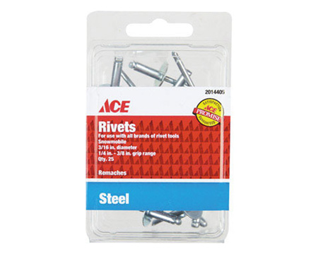Ace® 50-count 3/16 in. x 3/8 in. Rivets - Steel