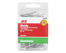 Ace® 100-count 1/8 in. x 1/2 in. Rivets - Aluminum