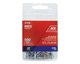 Ace® 100-count 1/8 in. x 1/8 in. Rivets - Steel