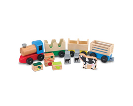 Melissa & Doug® Wooden Farm Train Toy Set