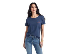 Ariat® Ladies Americana Retro Navy Heather T-Shirt